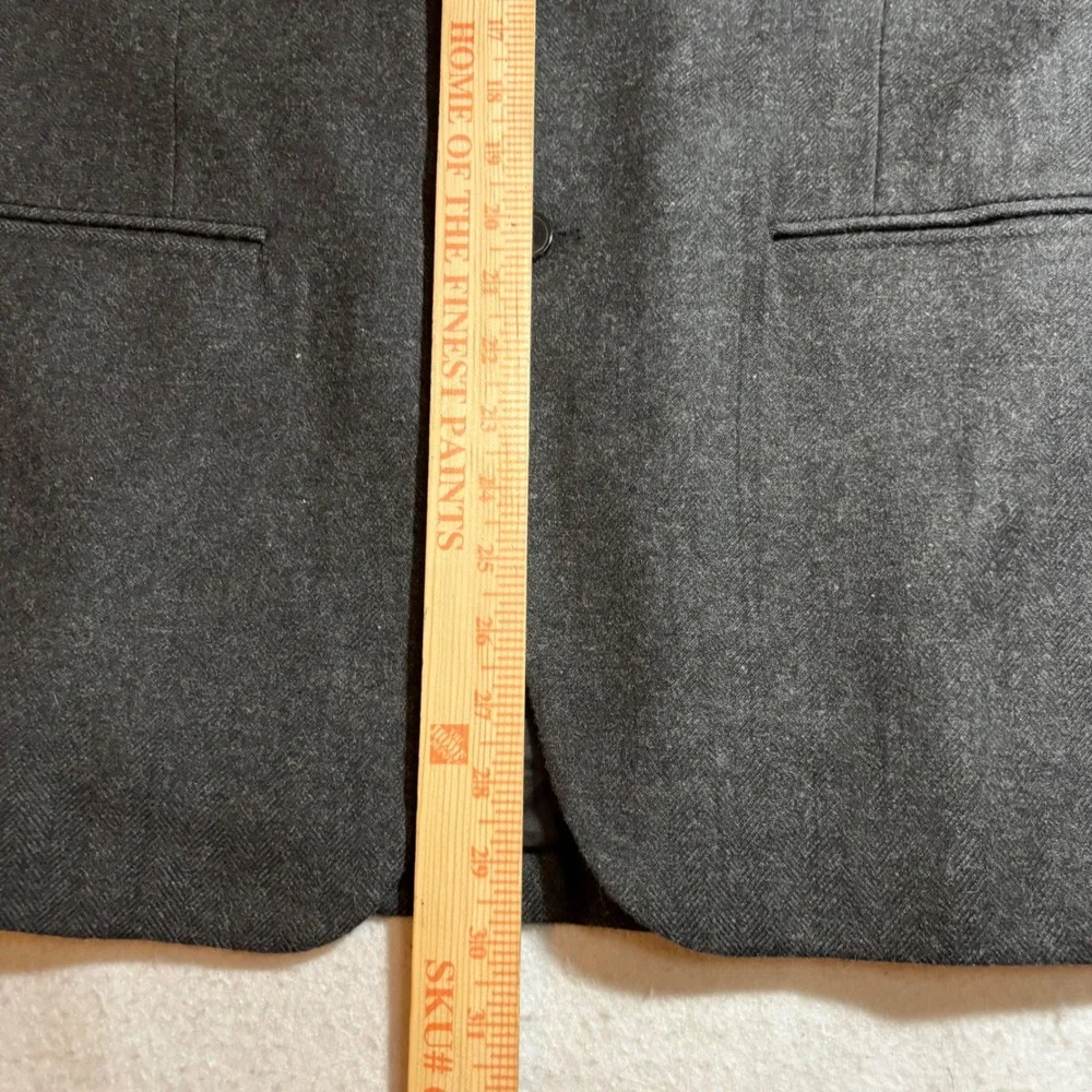 Studio‎ Suits Hand Crafted Gray Herringbone Sport Coat Blazer Jacket Bespoke 42R